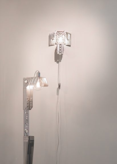 Two aluminium lights from Ghost series by HAHA Studio 