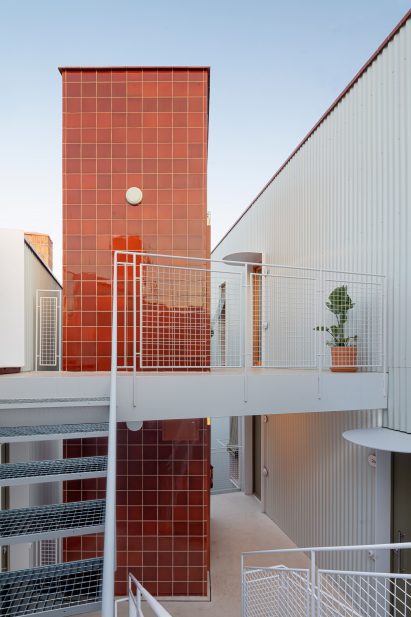 Rooftop view of Churruca apartment block in Spain