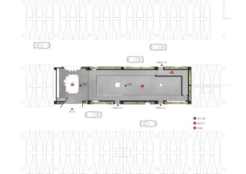 Floor plan of MAHA Art Centre by BUZZ in Beijing