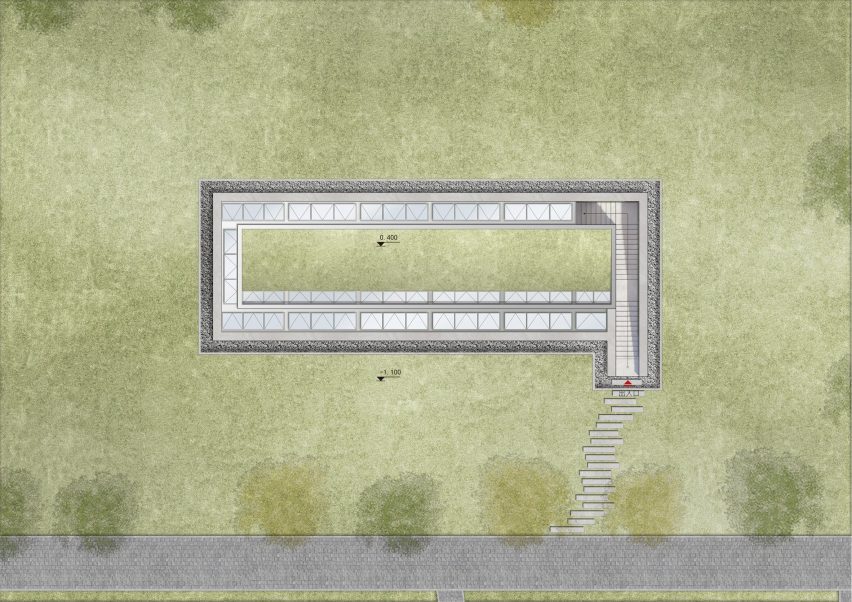 Roof plan of MAHA Art Centre by BUZZ in Beijing