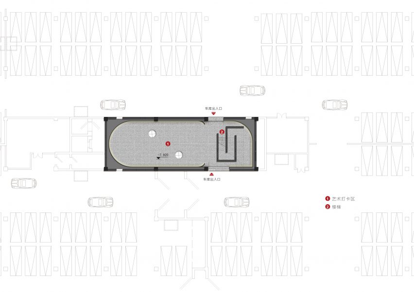 Floor plan of MAHA Art Centre by BUZZ in Beijing