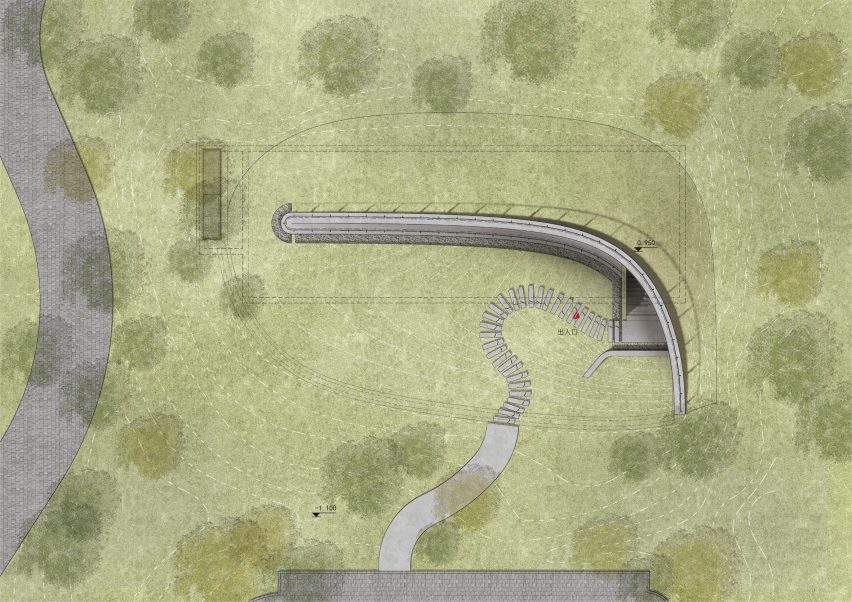 Roof plan of MAHA Art Centre by BUZZ in Beijing