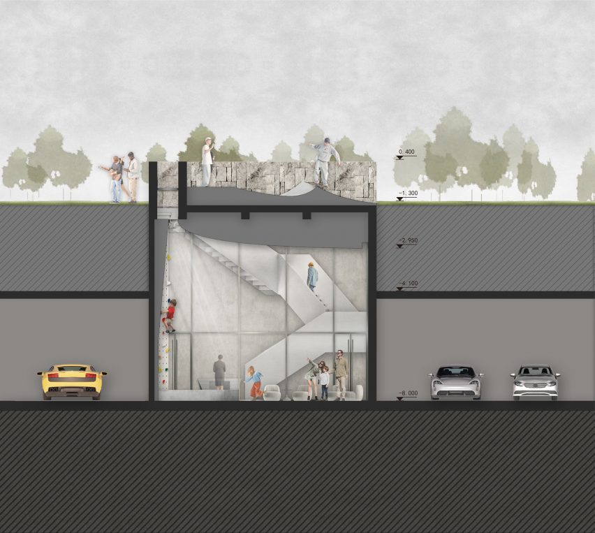 Section of MAHA Art Centre by BUZZ in Beijing