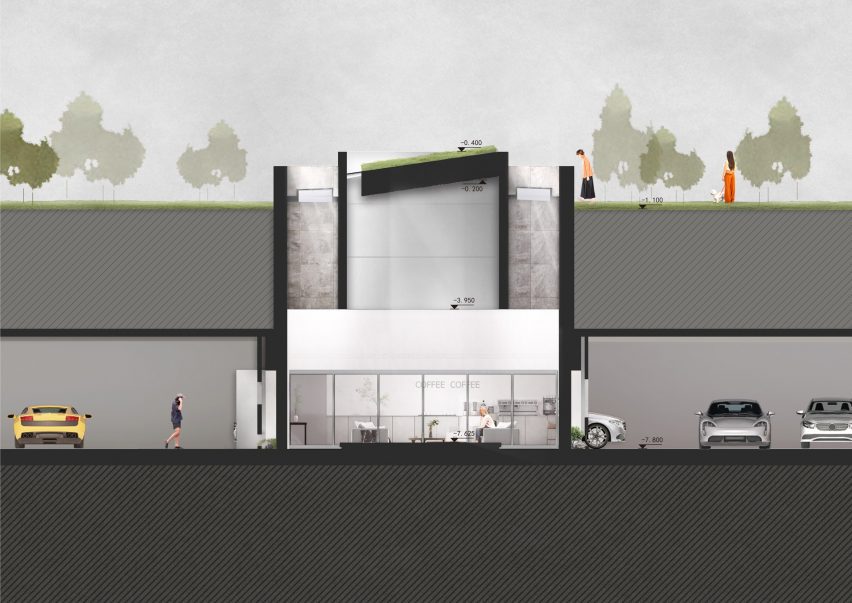 Section of MAHA Art Centre by BUZZ in Beijing