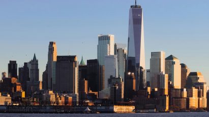 New York financial district skyline by Ash Coronado