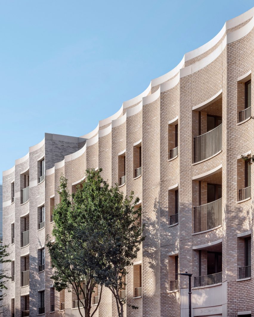 Scalloped facade of Cosway Street by Bell Phillips