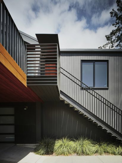 Vertical cedar siding