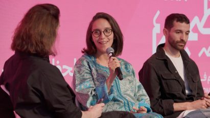 Video frame of Sara Ouhaddou speaking at Design Doha Forum