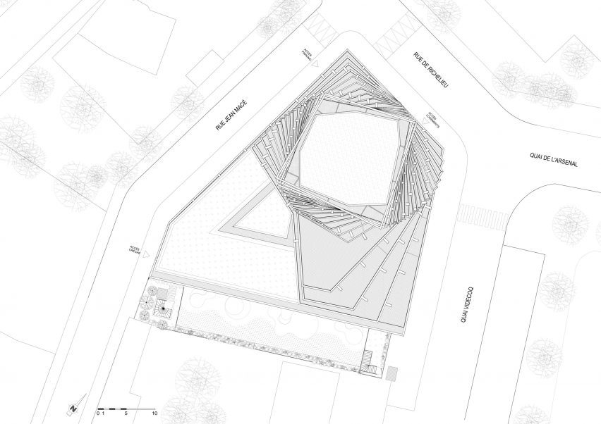 Roof plan of The Alta Tower by Hamonic + Masson & Associés