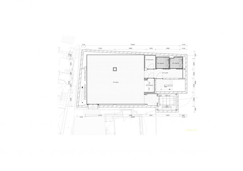 Basement plan of the Arario Gallery by Schemata Architects