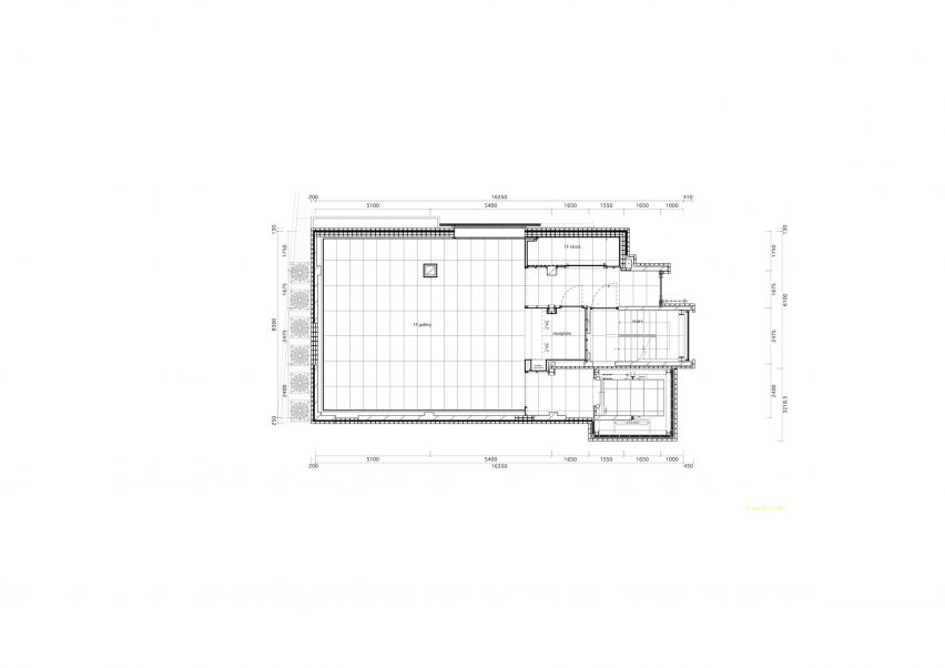 Ground floor plan of the Arario Gallery by Schemata Architects