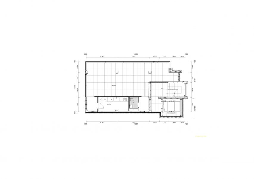 Third floor plan of the Arario Gallery by Schemata Architects