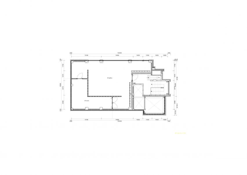 Fourth floor plan of the Arario Gallery by Schemata Architects