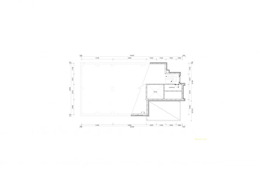 Fifth floor plan of the Arario Gallery by Schemata Architects
