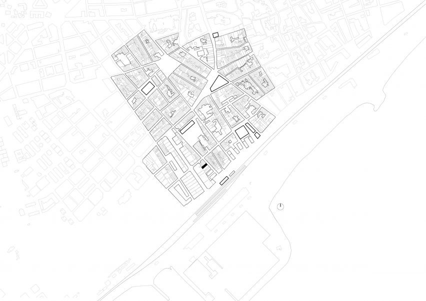 Site plan of Churruca apartment block by Be Studio