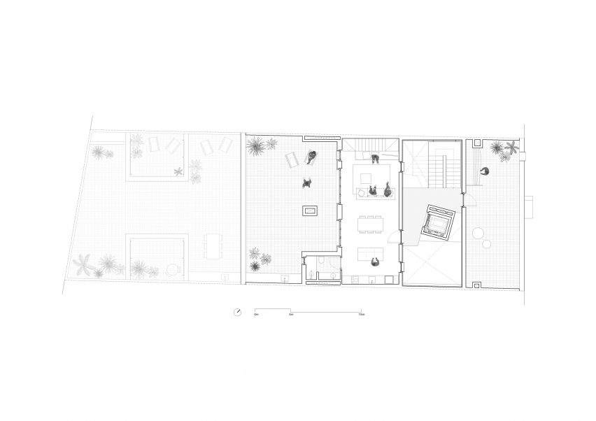 Third floor plan of Churruca apartment block by Be Studio