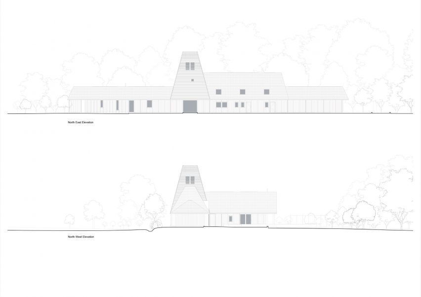 Elevation drawing of Breach House by Studio Bark