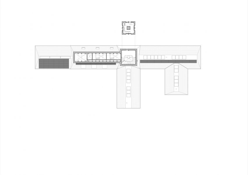 Second and third floor plan of Breach House by Studio Bark