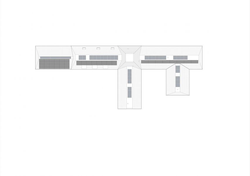 Roof plan of Breach House by Studio Bark