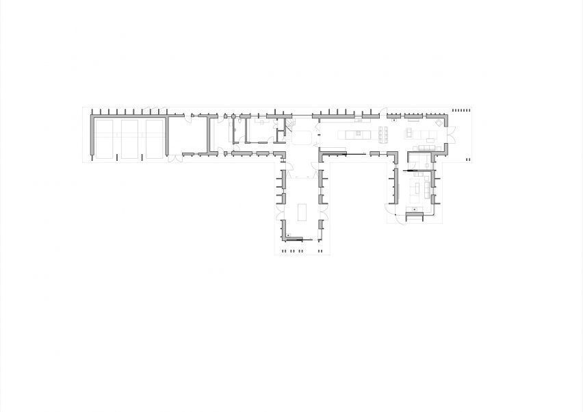 Ground floor plan of Breach House by Studio Bark