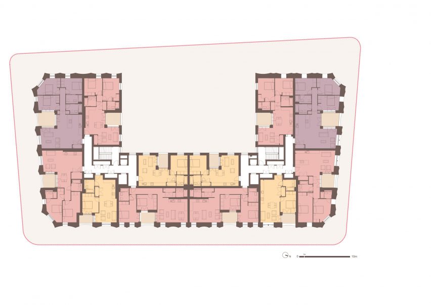 Second floor plan of Cosway Street by Bell Phillips