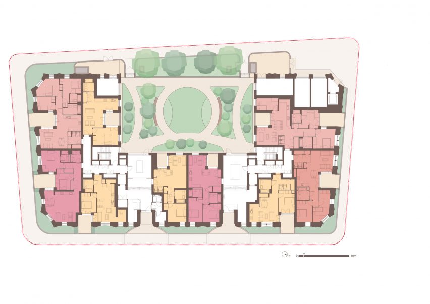 Ground floor plan of Cosway Street by Bell Phillips