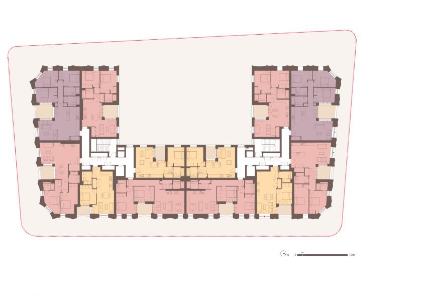 Third floor plan of Cosway Street by Bell Phillips