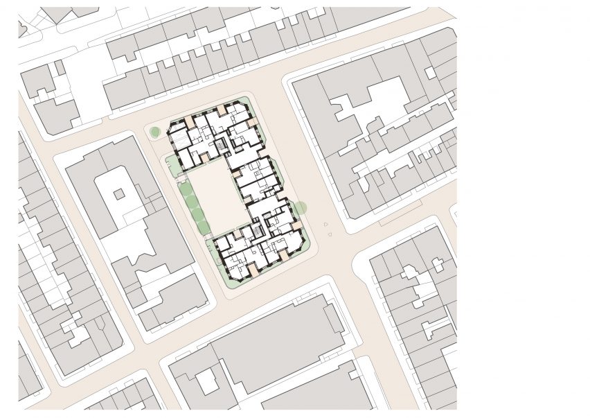 Site plan of Cosway Street by Bell Phillips