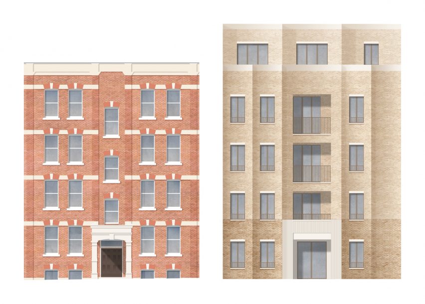 Elevation drawings of Cosway Street by Bell Phillips