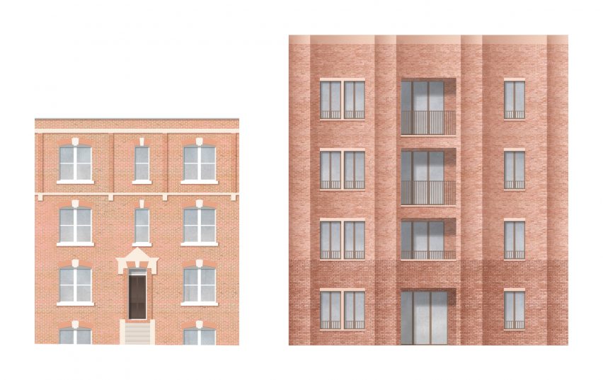 Elevation drawings of Cosway Street by Bell Phillips