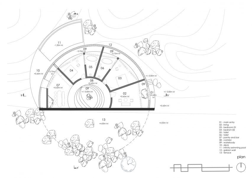 Floor plan of The Infinite Rise by Earthscape Studio