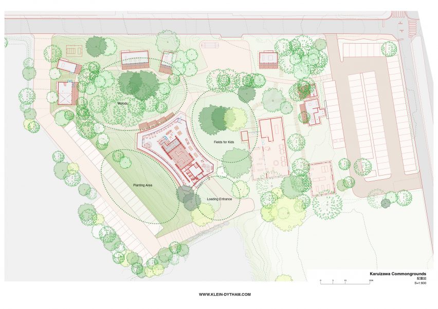 Site plan of Karuizawa Commongrounds Bookstore by Klein Dytham Architecture