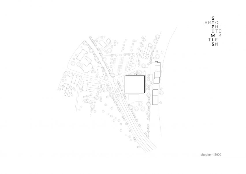 Site plan of Markolfhalle Markelfingen by Steimle Architekten
