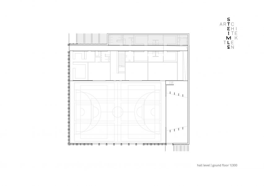 Ground floor plan of Markolfhalle Markelfingen by Steimle Architekten
