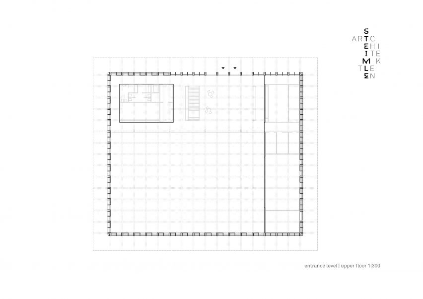 Upper floor plan of Markolfhalle Markelfingen by Steimle Architekten