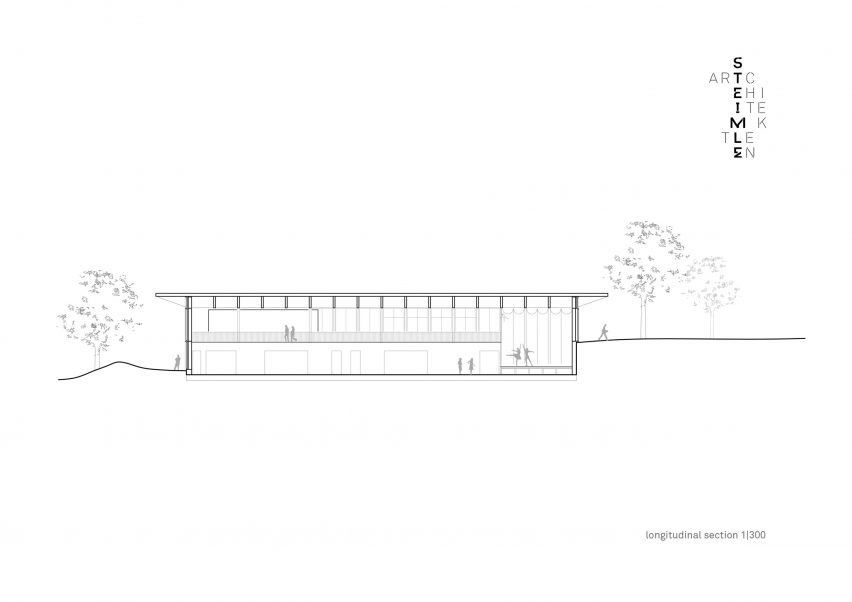 Section of Markolfhalle Markelfingen by Steimle Architekten
