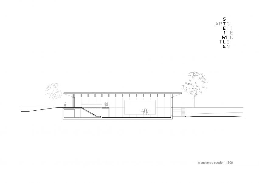 Section of Markolfhalle Markelfingen by Steimle Architekten