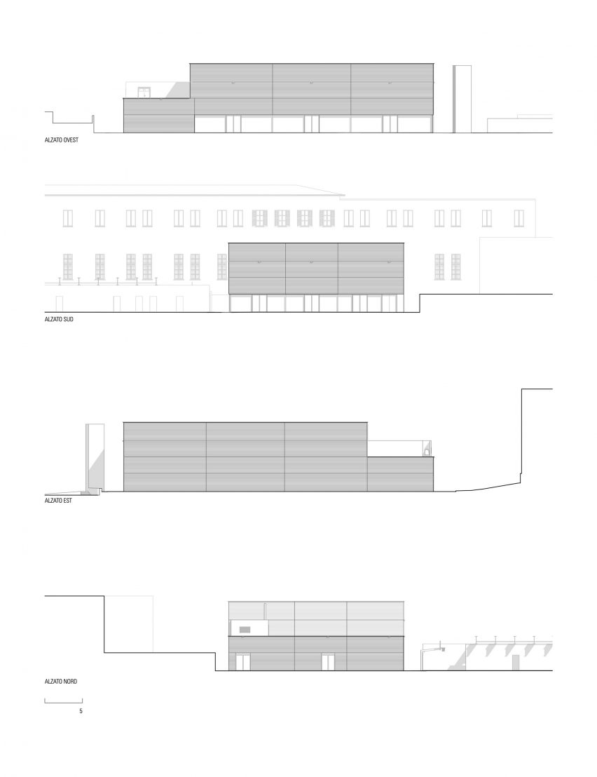 Elevations of a school gymnasium by MD41
