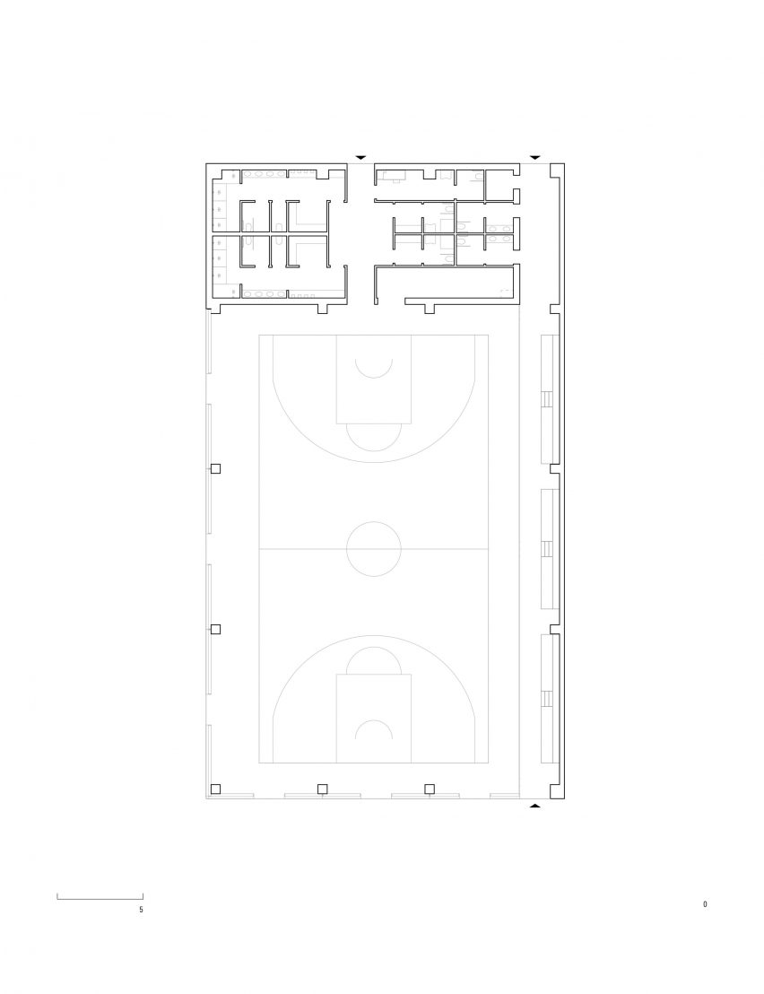 Floor plan of a school gymnasium by MD41