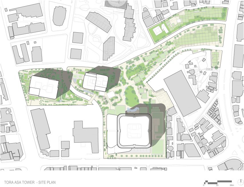 Site plan of Azabudai Hills by Pelli Clarke & Partners