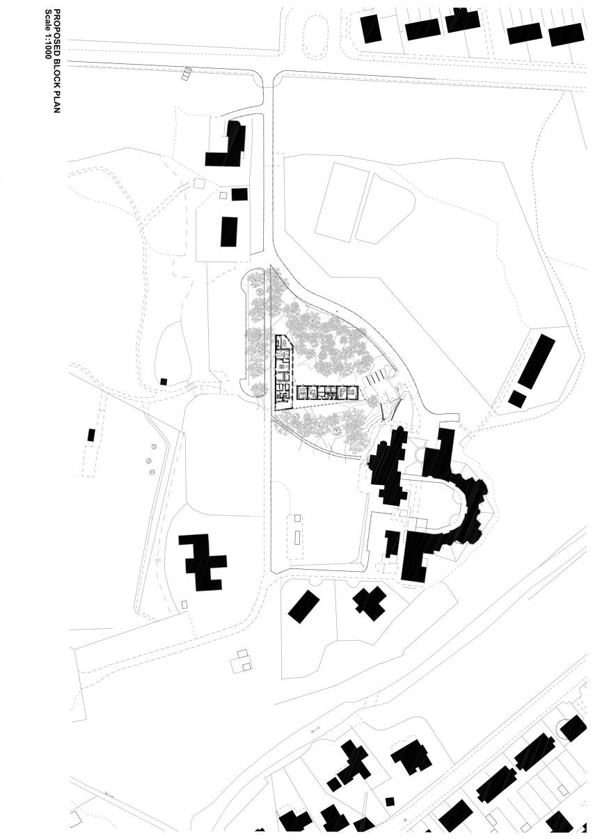 Site plan of The Harmeny Learning Hub by Loader Monteith and Studio SJM
