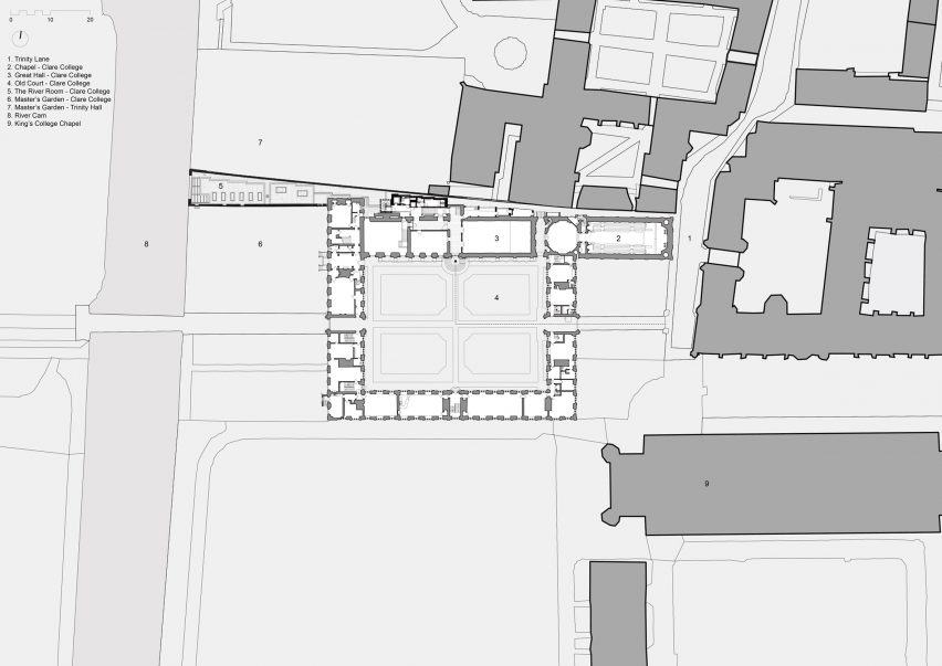 Site plan of River Wing by Witherford Watson Mann