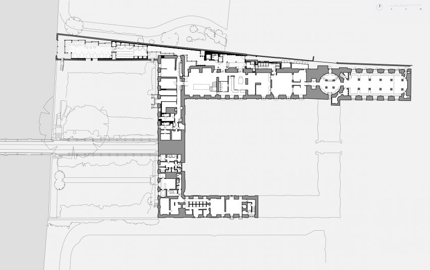 Lower ground floor plan of River Wing by Witherford Watson Mann