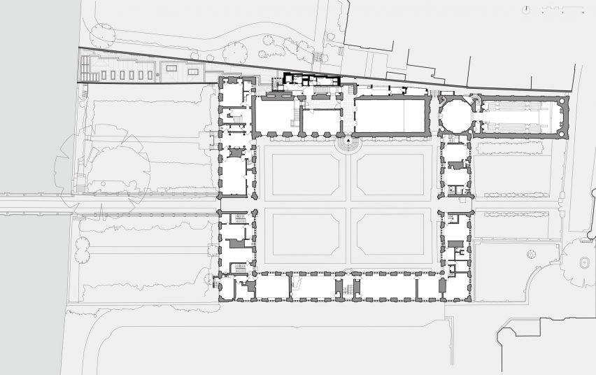 Ground floor plan of River Wing by Witherford Watson Mann
