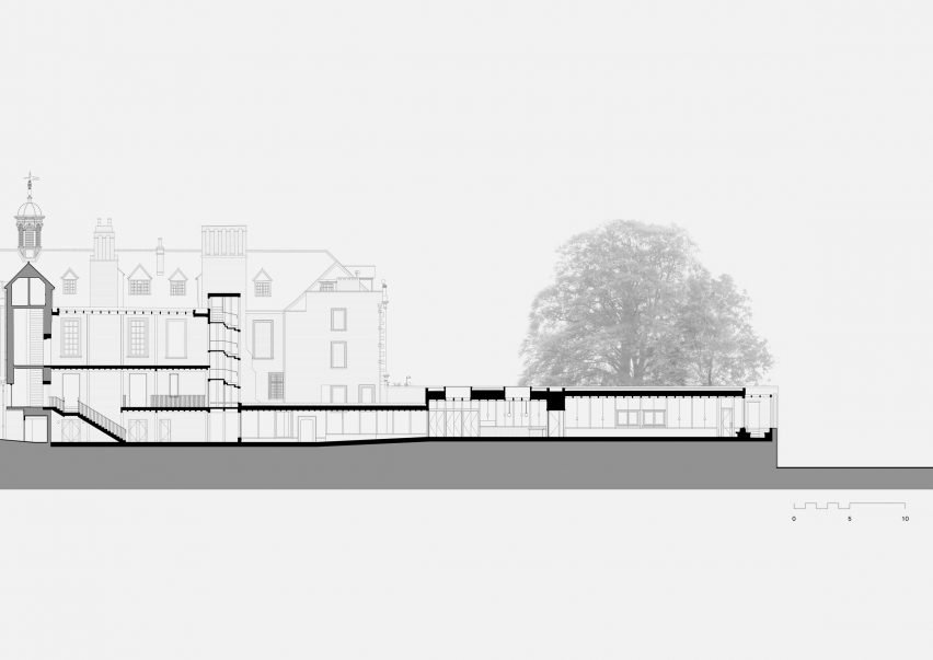 Section drawing of River Wing by Witherford Watson Mann