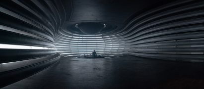 Dark interior by Patrice Vermette in Dune film