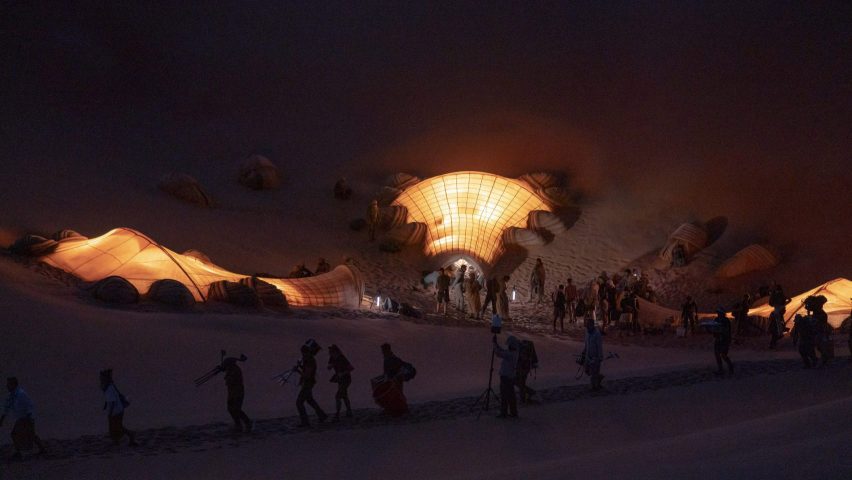 Desert grottos in Dune film