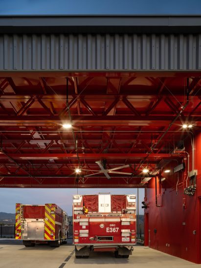 Fire engines at Fire Station 67 by Wittman Estes