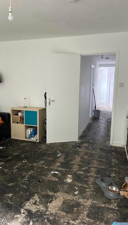 Social home in dilapidated condition