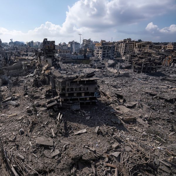 Destroyed buildings in Gaza